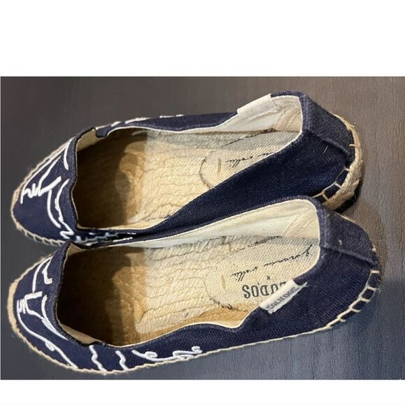 Soludos Espadrilles Visage Embroidered Smoking Slippers  Size 7 - Picture 6 of 8
